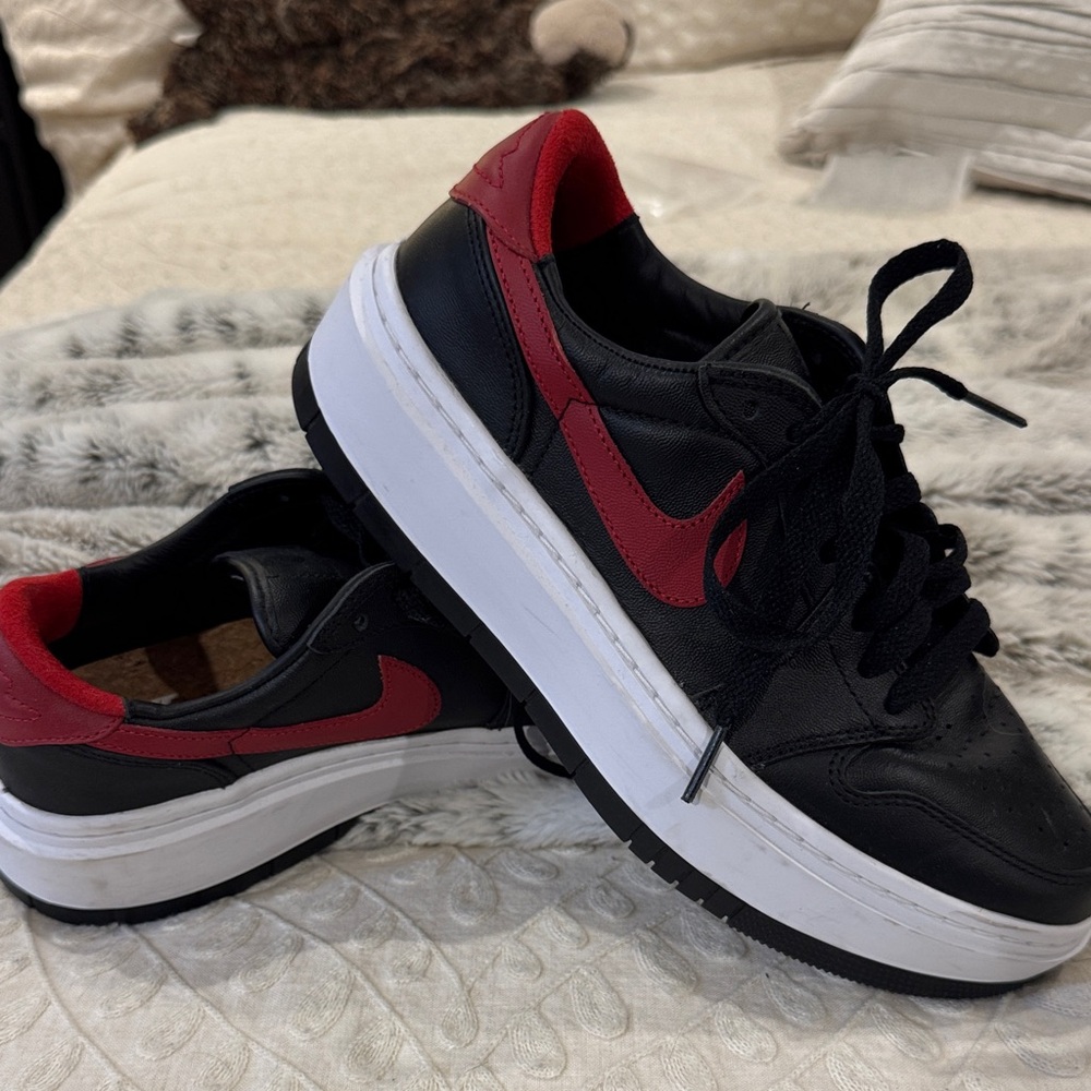 Nike Jordan Black and Red Women's Sneakers